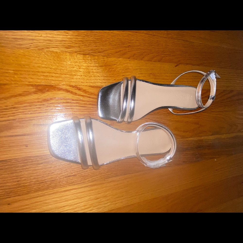 JustFab silver flats